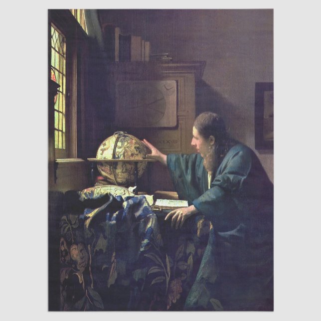 Papel De Seda Johannes Vermeer - O Astronomer (Criador carregado)