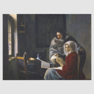 Papel De Seda Johannes Vermeer - Rapariga Interrompida em Sua Mú