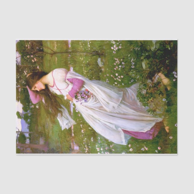 Papel De Seda John William Waterhouse Windflower Windswept (Frente )