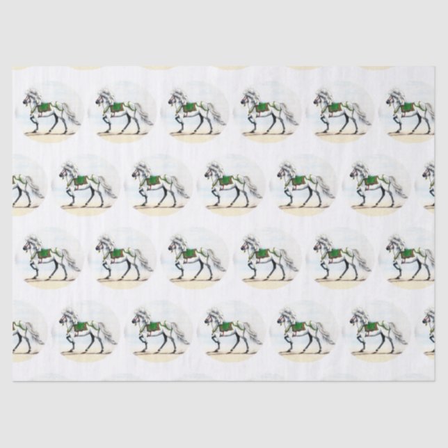 Papel De Seda Jol Holiday - Cavalo Islandês (Frente )