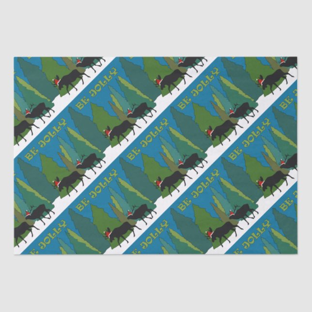 Papel De Seda Jolly Old Moose and Elk (Frente )