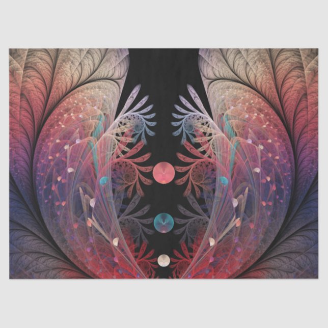 Papel De Seda Jonglage Abstrato Modern Fantasy Fractal Art (Frente )