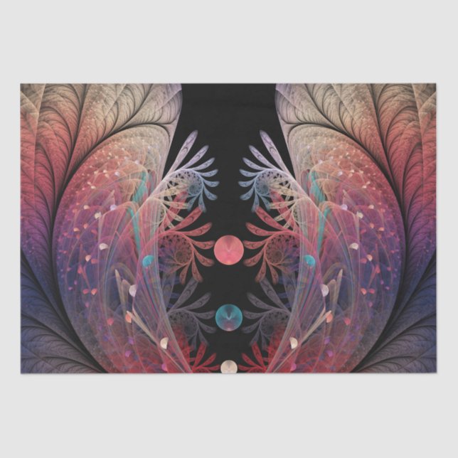 Papel De Seda Jonglage Abstrato Modern Fantasy Fractal Art (Frente )