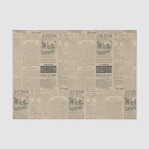 Papel De Seda Jornal Vintage