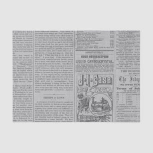 Papel De Seda Jornal Vintage