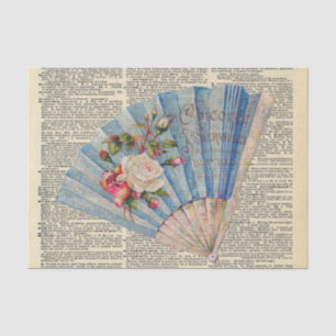 Papel De Seda Jornal Vintage com a dissociação do ventilador fra