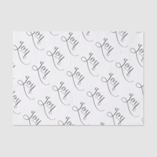 Papel De Seda Joy Script Silver Glitter