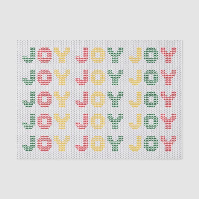 Papel De Seda Joy Typografia Christmas Sweater (Frente )