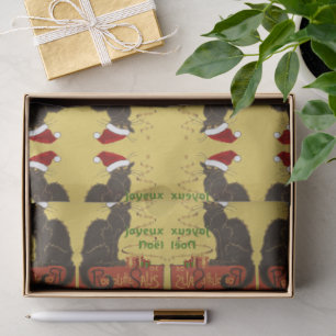 Papel De Seda Joyeux Noel Le Chat Noir Paródia de Natal