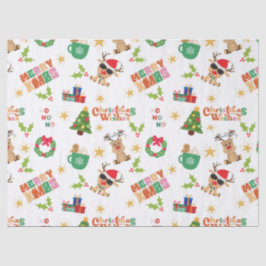 Papel De Seda Joyful Christmas Design Tissue Paper for presents