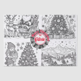 Papel De Seda Joyful Colors Christmas Wrap