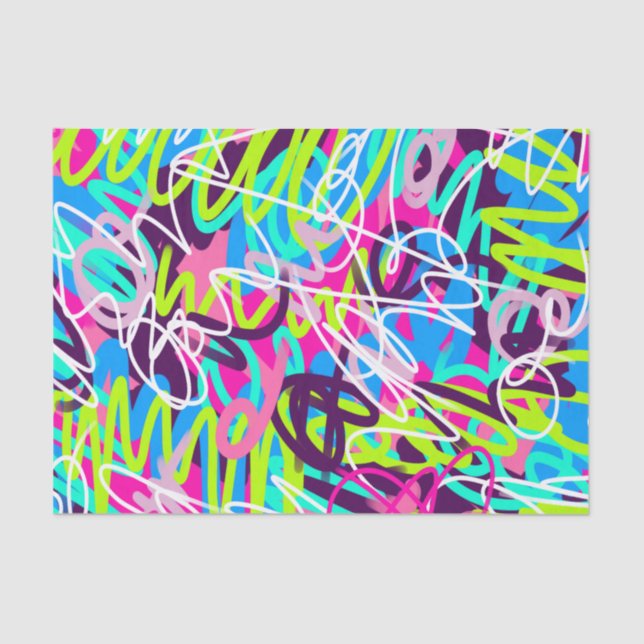 Papel De Seda Joyful Colors Modern Abstrato (Frente )