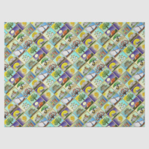 Papel De Seda Judaica 12 tribos de impressão da arte de Israel