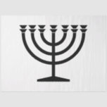 Papel De Seda Judeu Menorah (Símbolo do Judaísmo)<br><div class="desc">Esta design apresenta uma ilustração de uma menorah, usada pelas pessoas judaicas para celebrar o feriado de oito dias de Chanucá. A menorah é um candelabro com nove ramificações que é iluminado durante Chanucá. Oito dos nove ramos seguram luzes (velas ou lâmpadas de óleo) que simbolizam as oito noites do...</div>