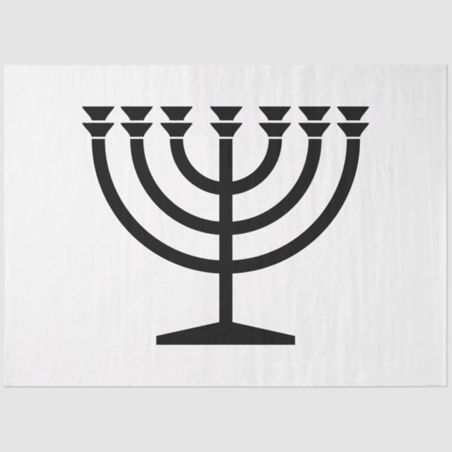 Papel De Seda Judeu Menorah (Símbolo do Judaísmo) (Frente )