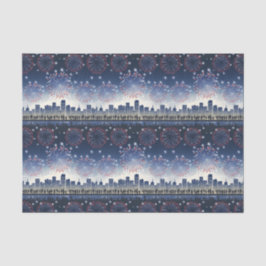 Papel De Seda July 4th Fireworks Skyline 1776–2026 Festive Gift