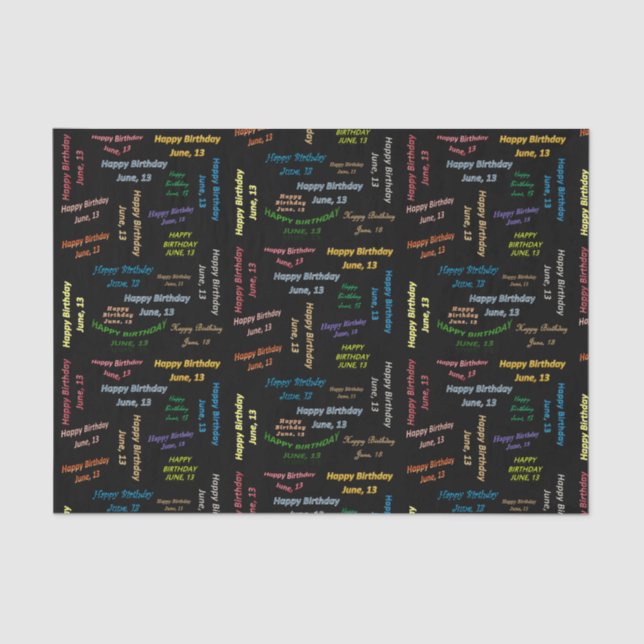 Papel De Seda Junho, 13 Aniversário (Frente )