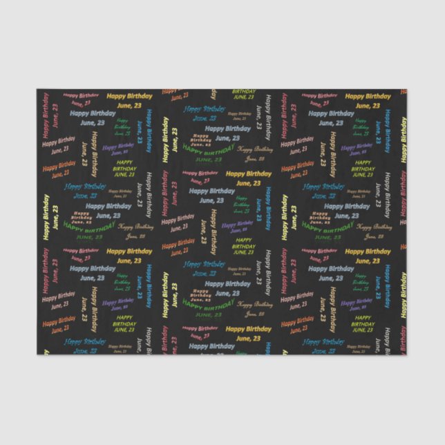 Papel De Seda Junho, 23 Aniversário (Frente )