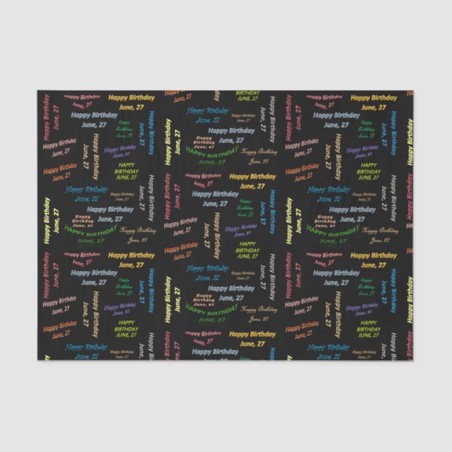 Papel De Seda Junho, 27 Aniversário (Frente )