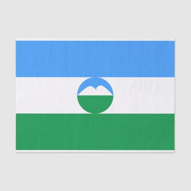 Papel De Seda Kabardino Balkaria Flag (Frente )