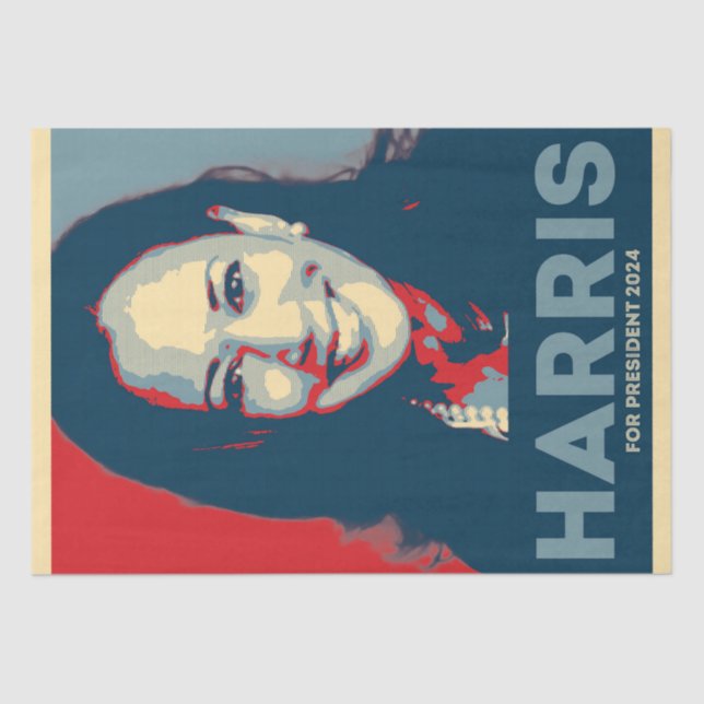 Papel De Seda Kamala Harris Para O Presidente 2024 - Esperança (Frente )
