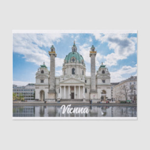 Papel De Seda Karlskirche em Viena, Áustria