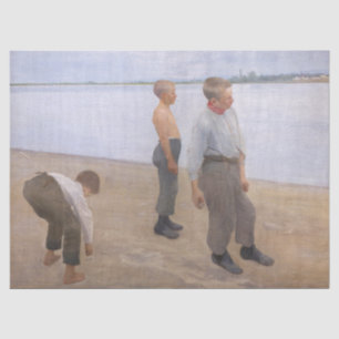Papel De Seda Károly Ferenczy - Meninos Jogando Pedras