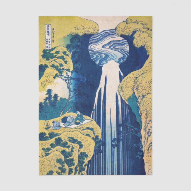 Papel De Seda Katsushika Hokusai - Cachoeira de Amida (Frente )