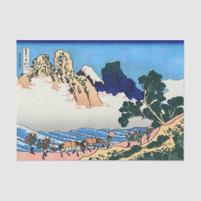 Papel De Seda Katsushika Hokusai - Trás de Fuji, Rio Minobu (Frente )