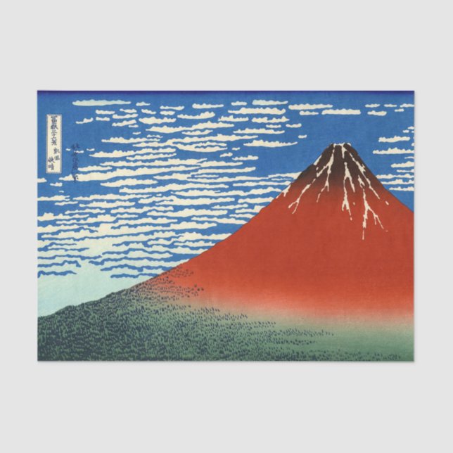 Papel De Seda Katsushika Hokusai - Vento fino, Bom dia (Frente )