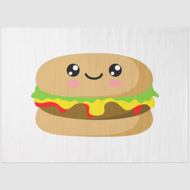 Papel De Seda Kawaii Burger (Frente )
