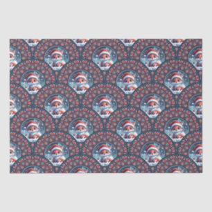 Papel De Seda Kawaii Christmas Fox Art Dot Mandala Scallops