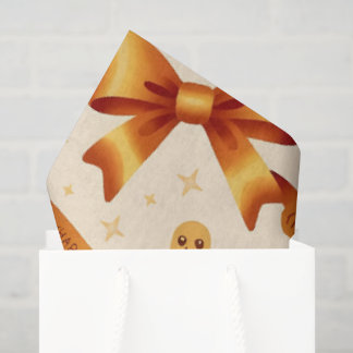 Papel De Seda Kawaii Halloween Pumpkin & Arcos Dão Papo de Arran