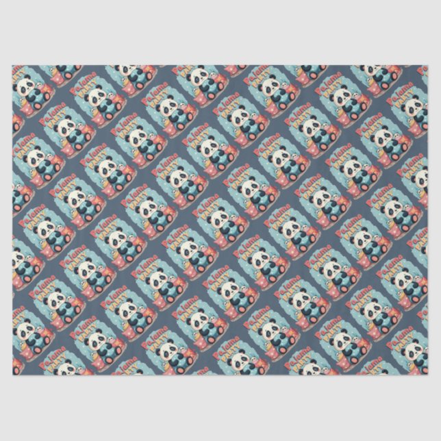 Papel De Seda Kawaii Panda Pajama Partido Cozy Sleepover Aestéti (Frente )