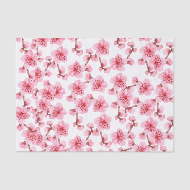 Papel De Seda kawaii pink cherry blossoms (Frente )