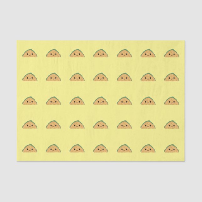 Papel De Seda Kawaii Taco (Frente )