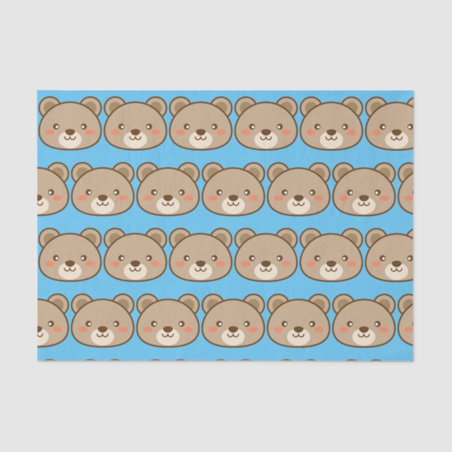 Papel De Seda Kawaii Teddy Bear (Frente )