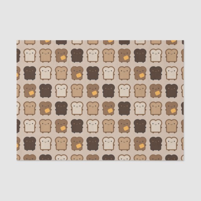 Papel De Seda Kawaii Toast (Frente )