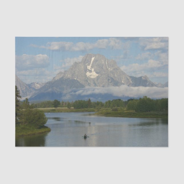 Papel De Seda Kayaking no Parque Nacional de Grand Teton (Frente )