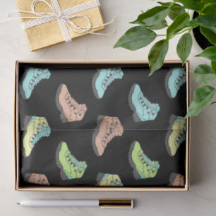 Papel De Seda Kayaks Colorido Pastel em Preto