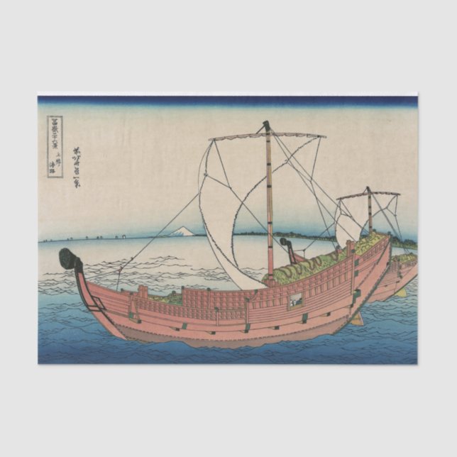 Papel De Seda Kazusa no Kairo por Hokusai (Frente )