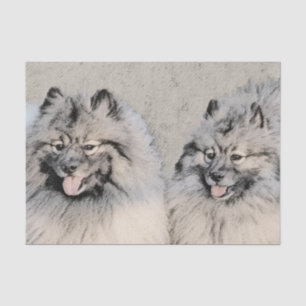 Papel De Seda Keeshond Brothers Painting - Arte Original de Cach