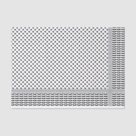 Papel De Seda Keffiyeh preto e branco palestino