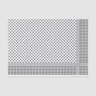 Papel De Seda Keffiyeh preto e branco palestino