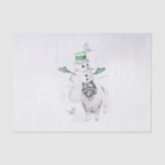Papel De Seda Kehond Christmas Snowman Painting Dog Art<br><div class="desc">Retrato original de cachorro de Snowman de Natal Keeshond, pintura original. Nós especializamos-nos em arte original engraçada e engraçada. Comprar isto para si mesmo ou como um presente de excelente para os vossos amigos adoráveis de Keeshond. Seja criativo - clique em PERSONALIZAR para adicionar/remover/alterar texto, redimensionar a imagem, alterar cores...</div>