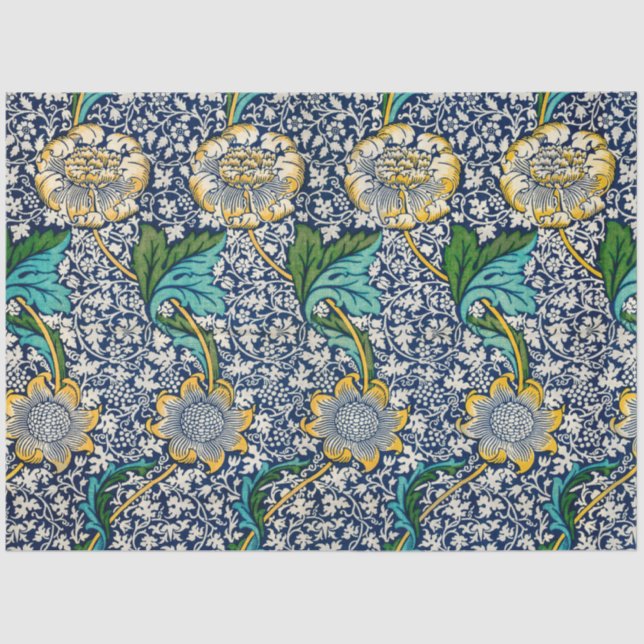 Papel De Seda Kennet Pattern (por William Morris) (Frente )