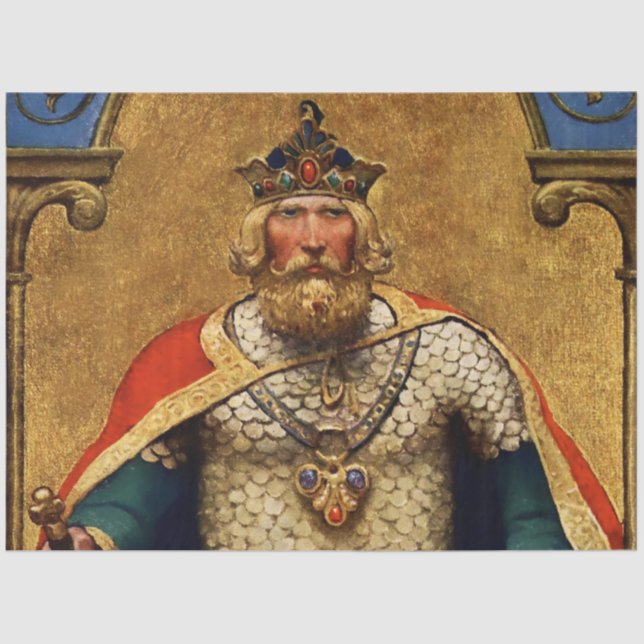 Papel De Seda "King Arthur", por NC Wyeth (Frente )