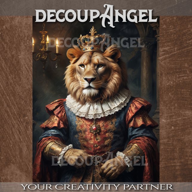Papel De Seda King Lion - Decoupage- (Criador carregado)