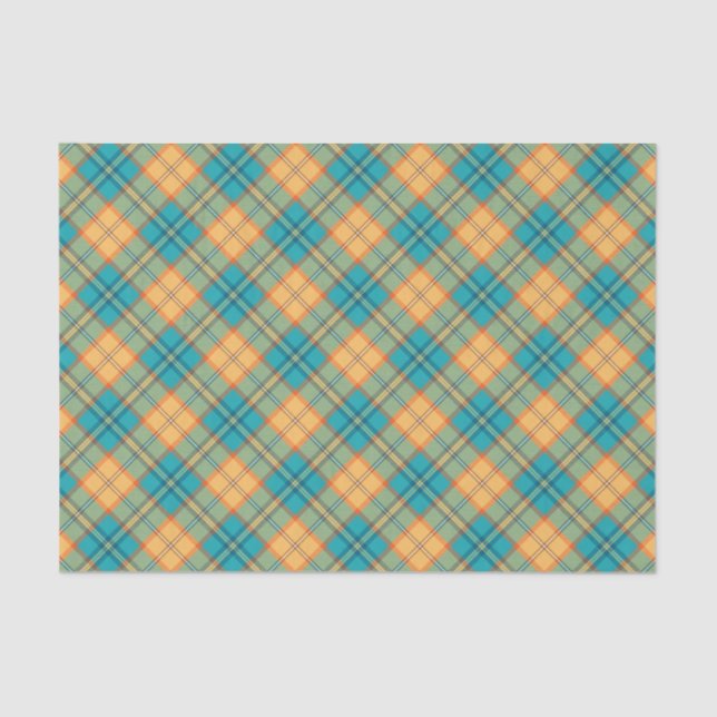Papel De Seda Kingfisher Tartan Tissue Paper (Frente )