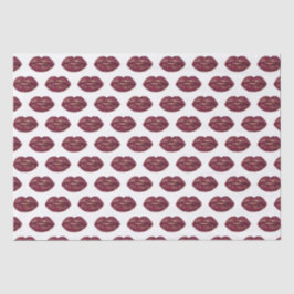 Papel De Seda Kisses Lábios vermelhos brancos